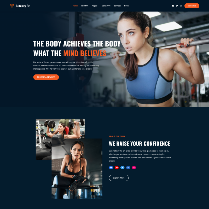 Gutenify Fit theme screenshot