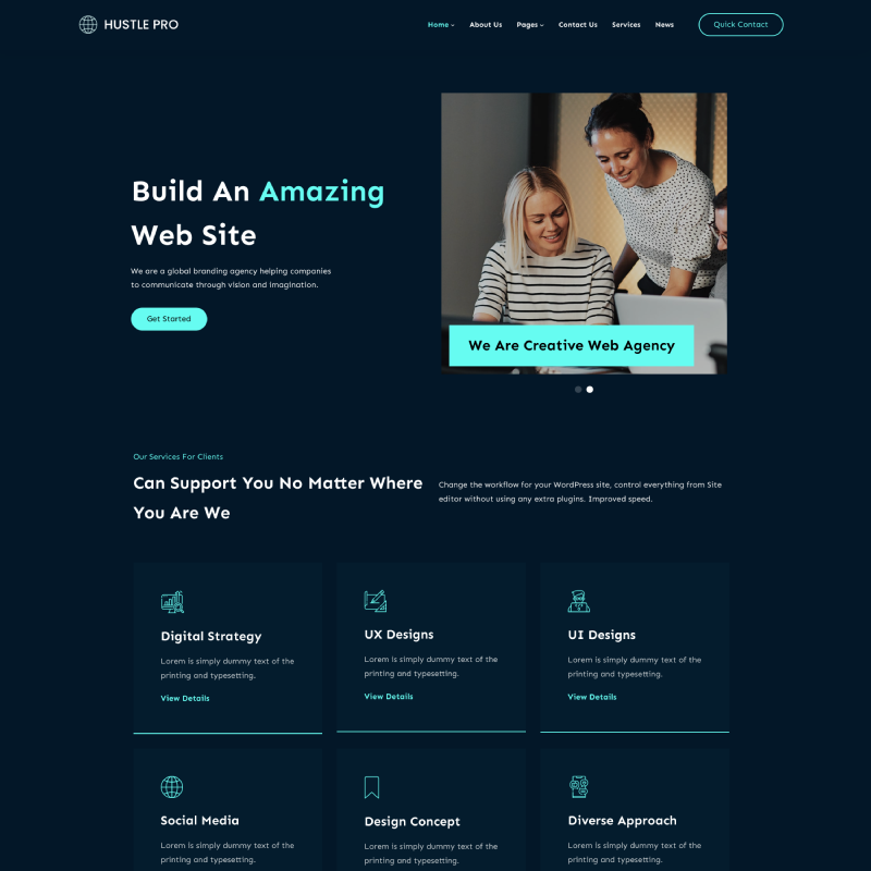 Gutenify Hustle Pro theme screenshot
