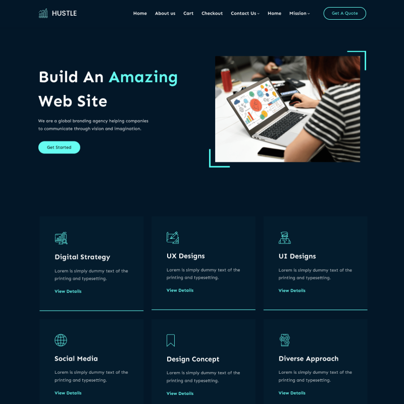 Gutenify Hustle theme screenshot