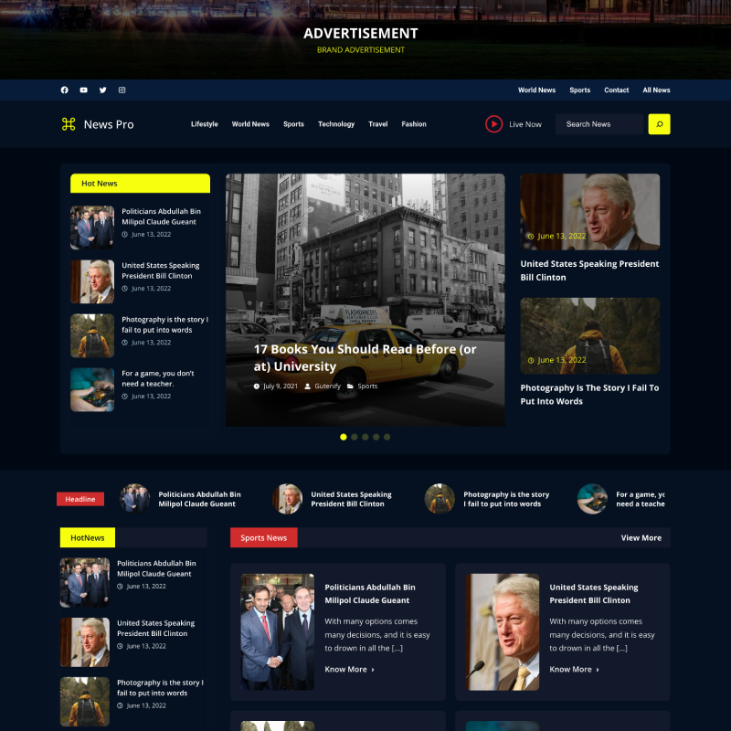 Gutenify News Pro theme screenshot