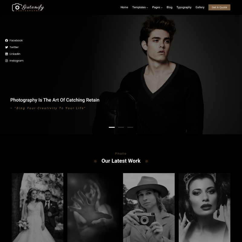 Gutenify Photography theme screenshot