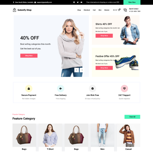 Gutenify Shop Pro theme screenshot