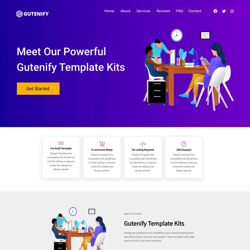 Gutenify Template Kit theme screenshot