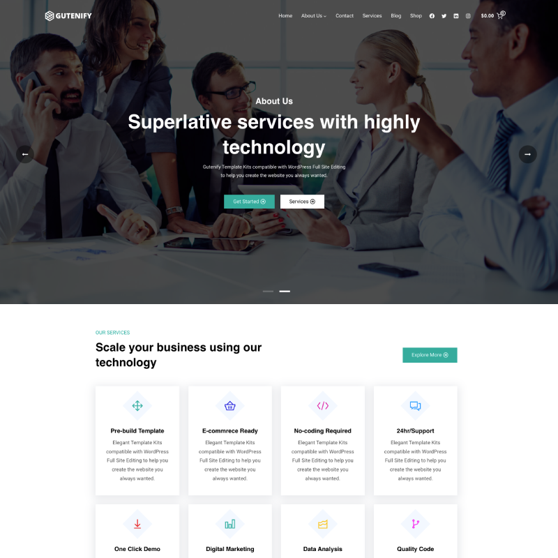 Royal Business theme screenshot