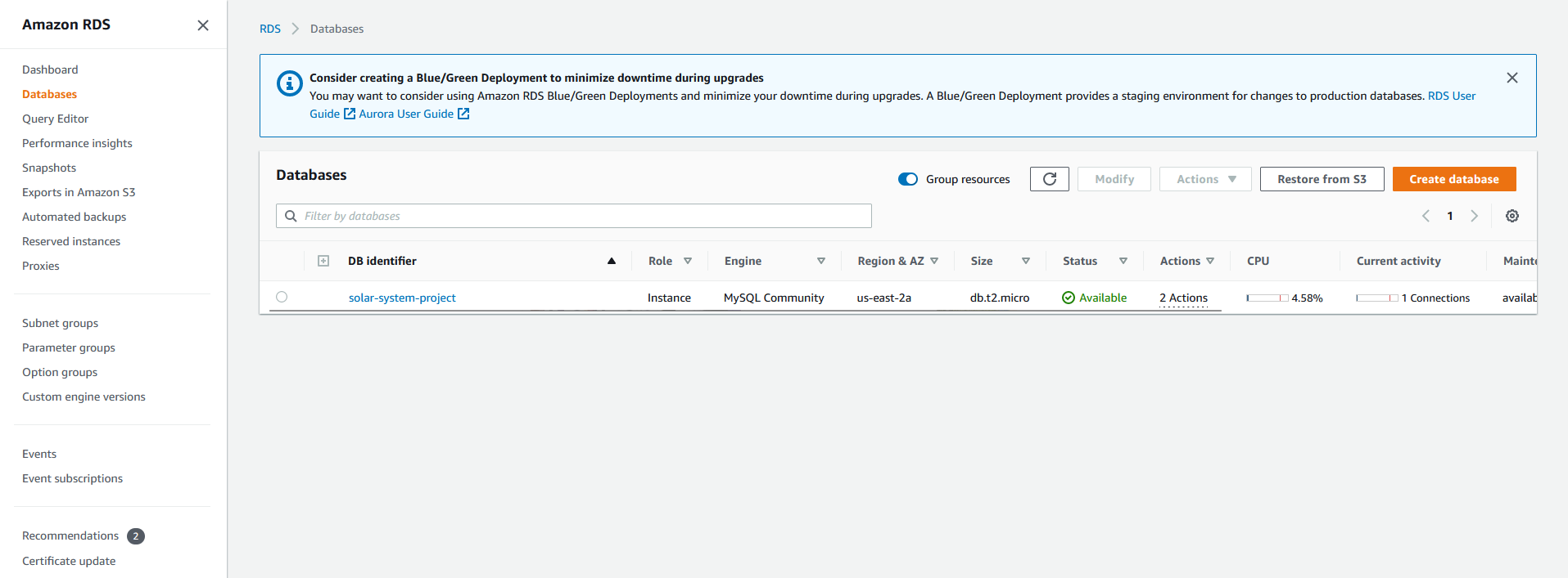 Amazon RDS Instance 2