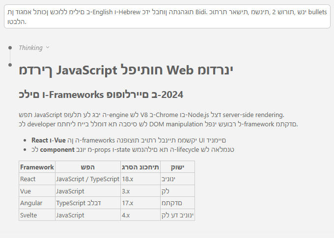 Before - broken RTL text