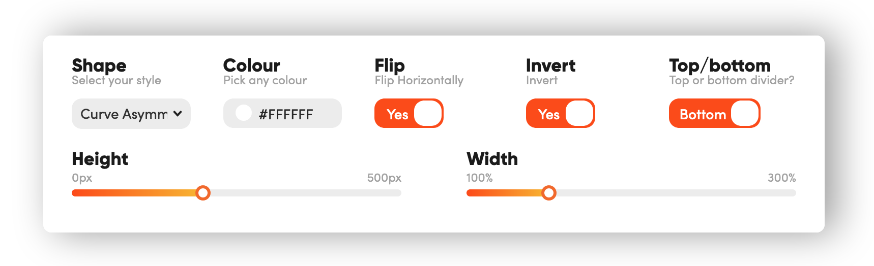 Simply copy over these settings shapedivider.app screenshot