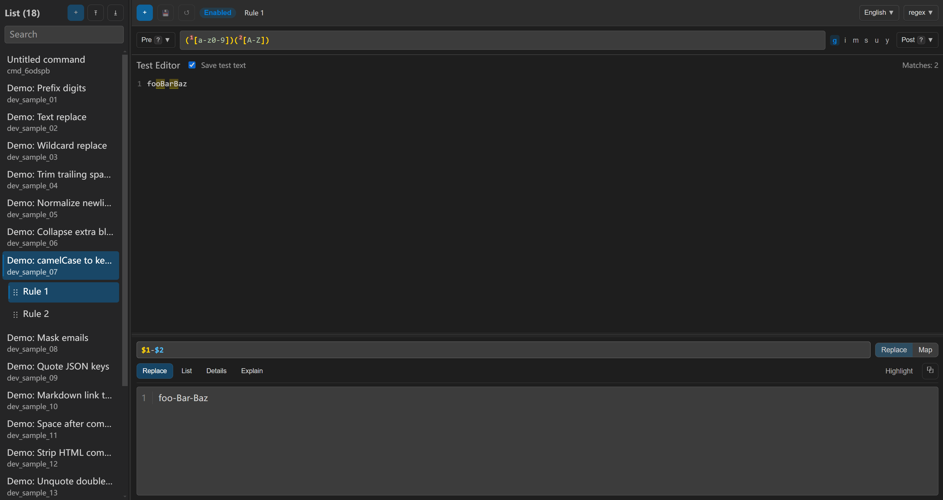 RegExp UI