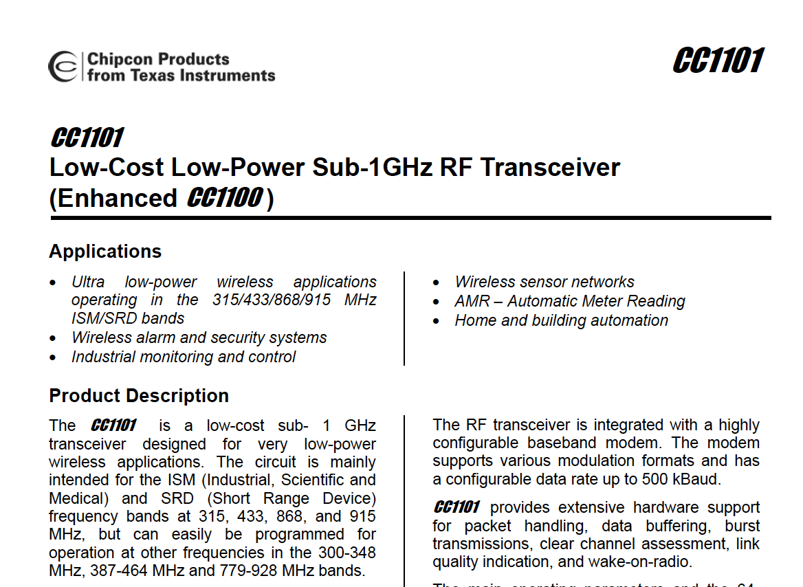 cc1101 reference manual