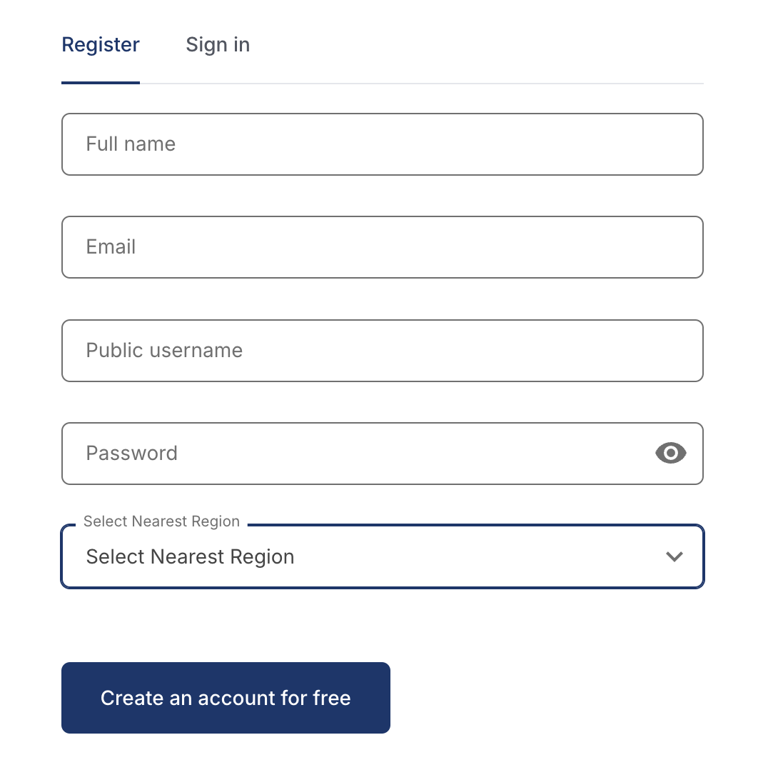 Custom Registration Form