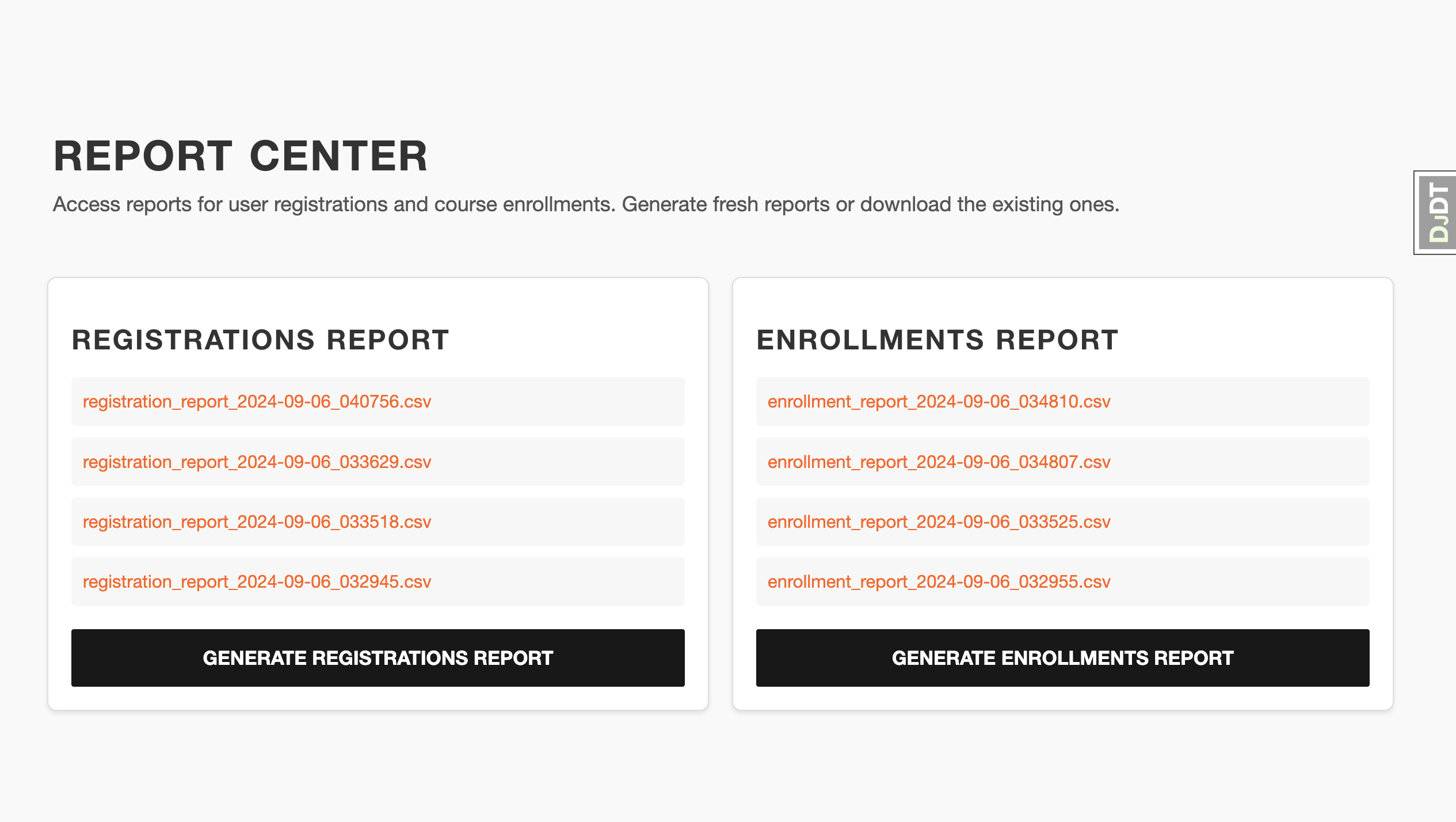 Reporting App