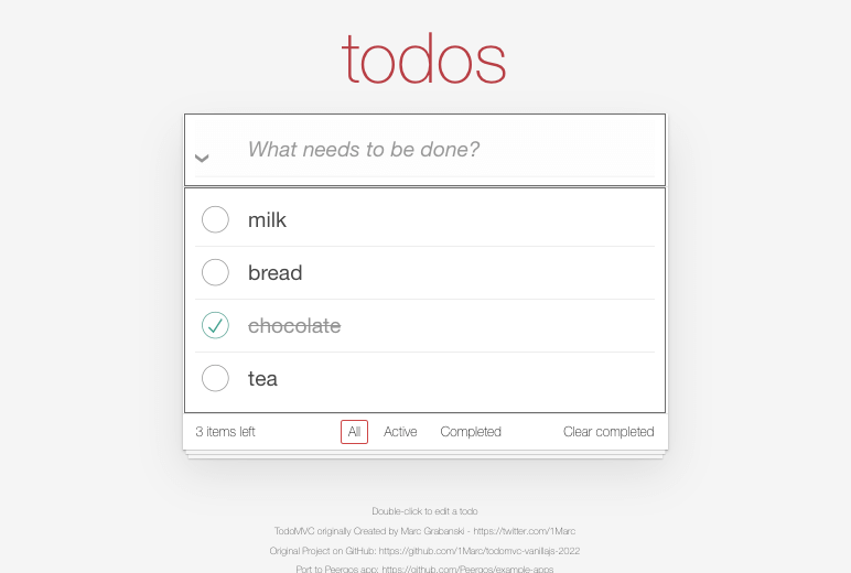 Todo list