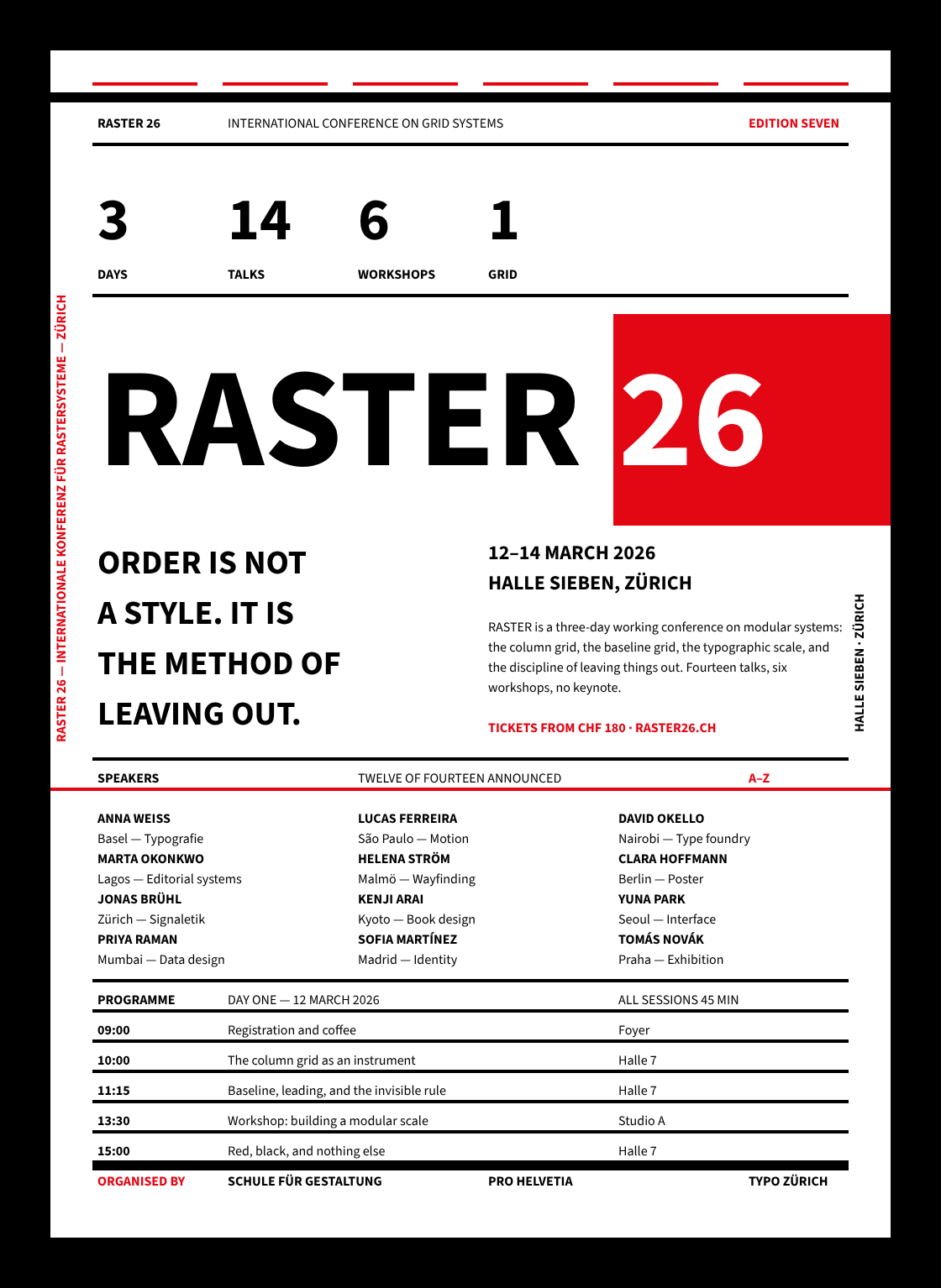 A Swiss-style conference poster