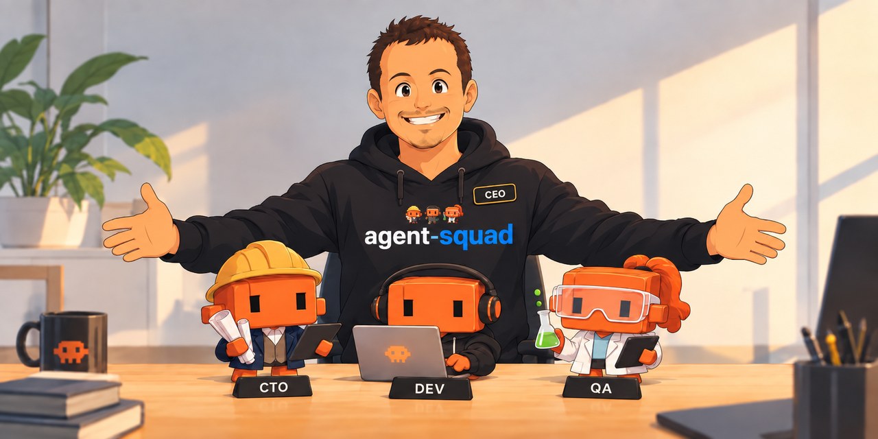 The CEO behind the squad's three agents: the CTO, the developer and the QA