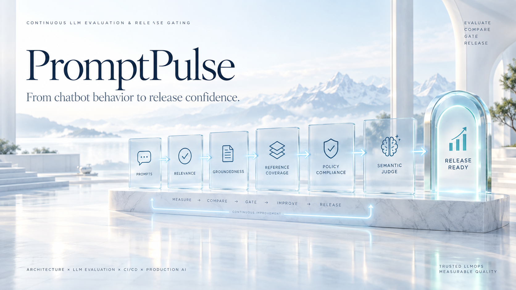 PromptPulse — continuous LLM evaluation and release gating