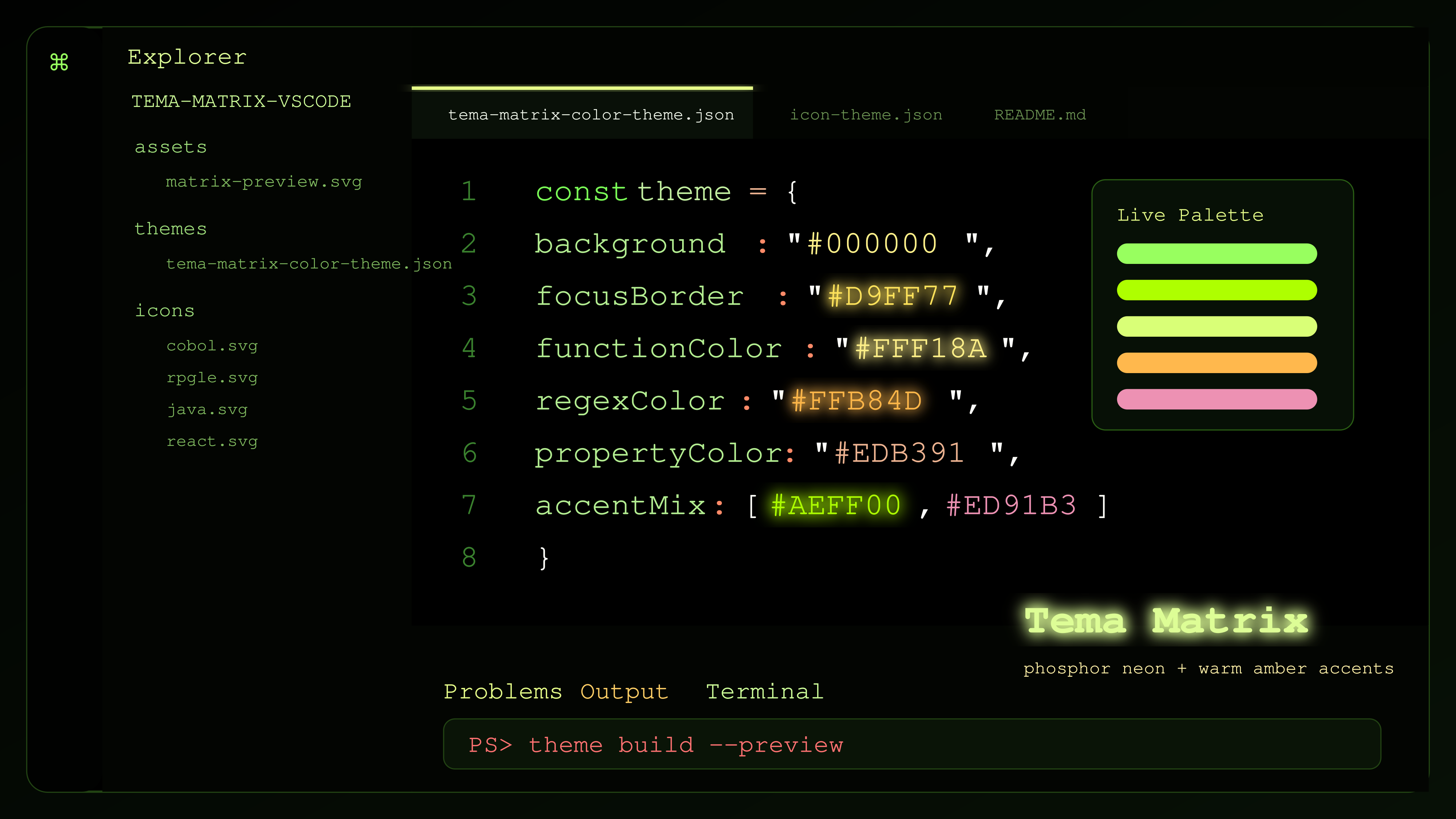 Tema Matrix preview