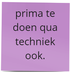 Feedback omtrent techniek