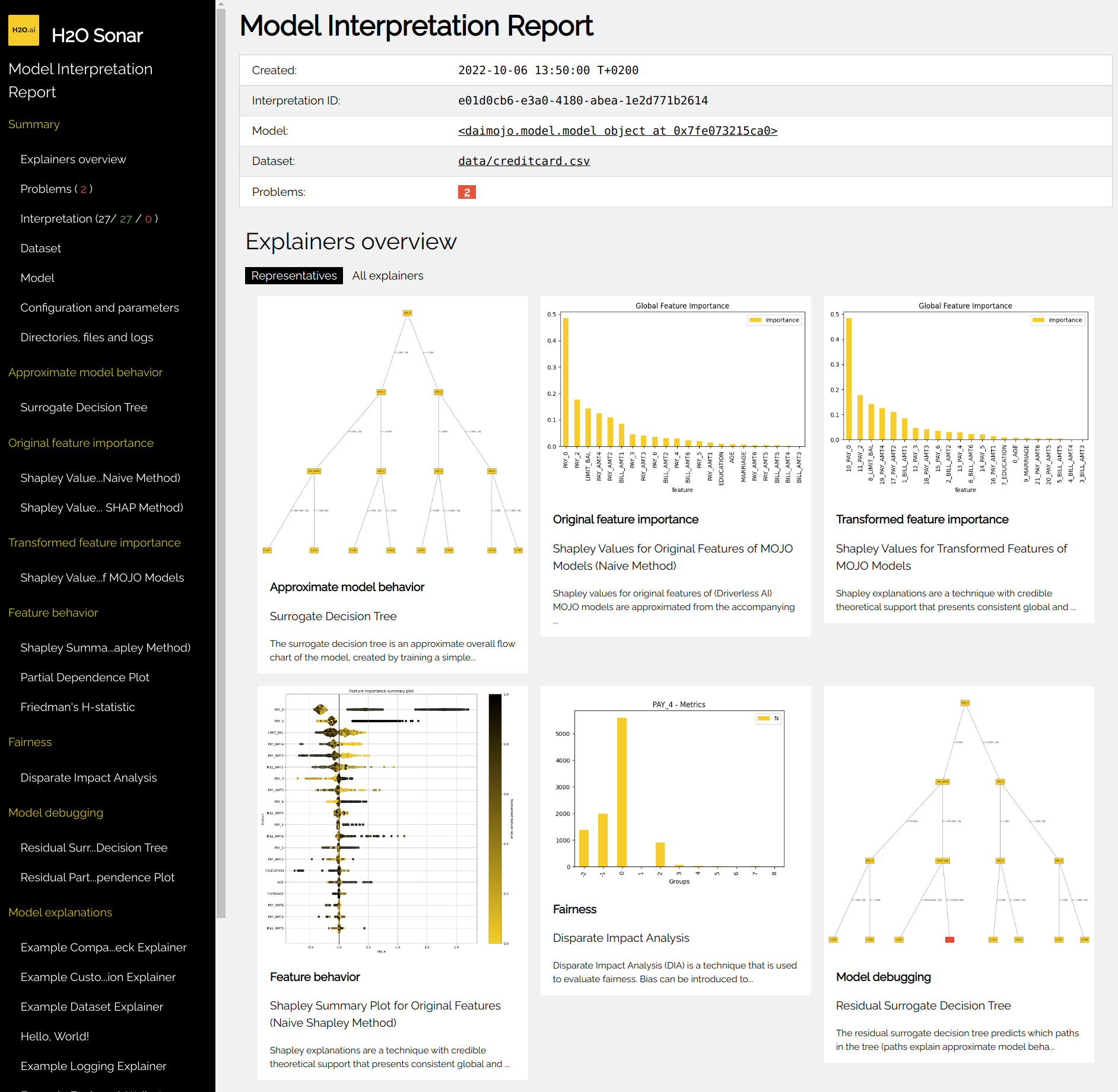interpretation report