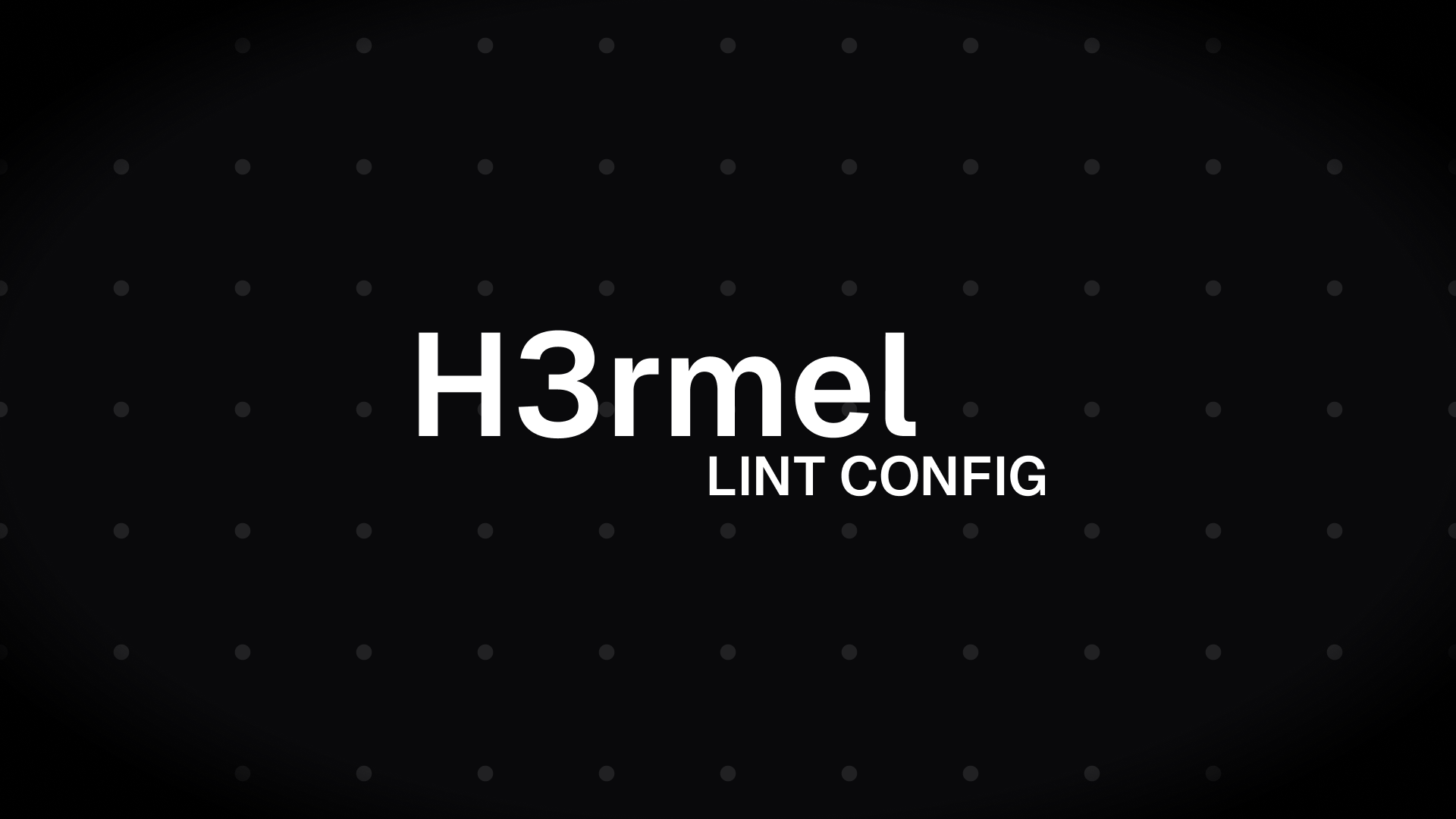 Lint Config Banner