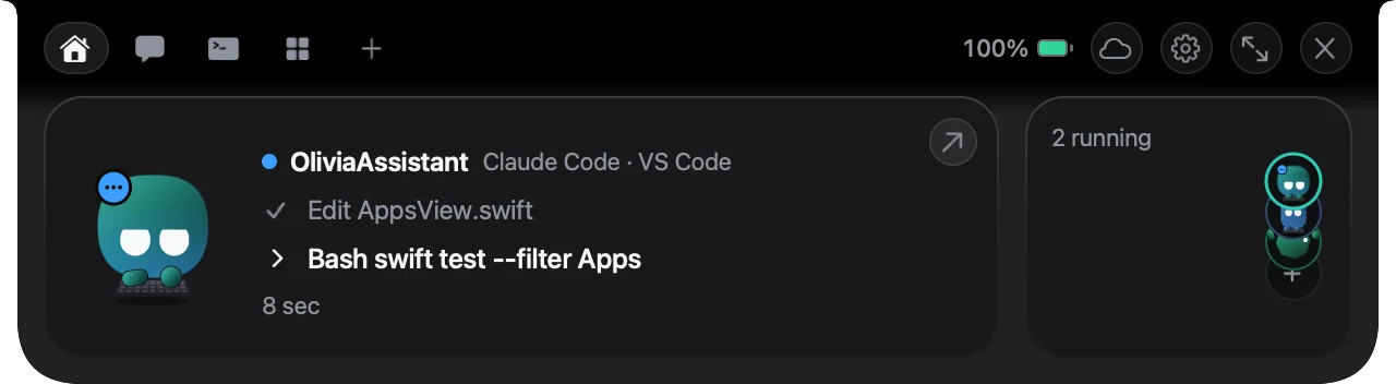 Olivia in the MacBook Notch