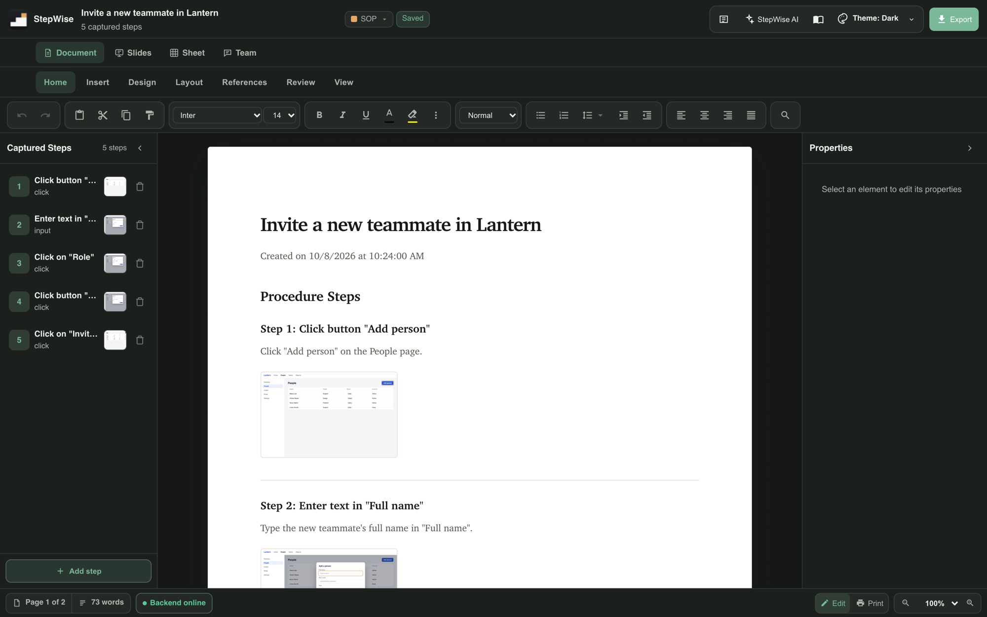 StepWise SOP Editor