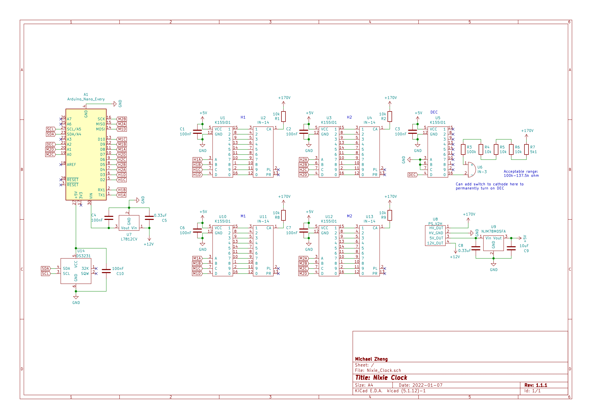 Nixie Clock, from the project README