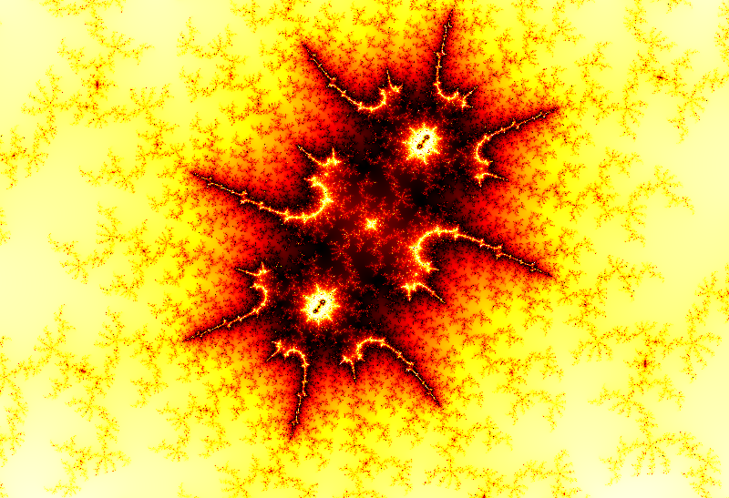 Deep Mandelbrot zoom - Fiery spiral