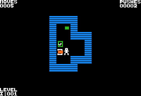 Microban I level 1 with a green crate on its goal