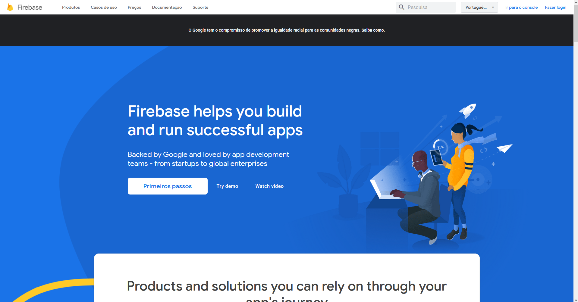 Firebase página principal