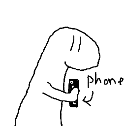 kevadesu_dino_on_phone.png