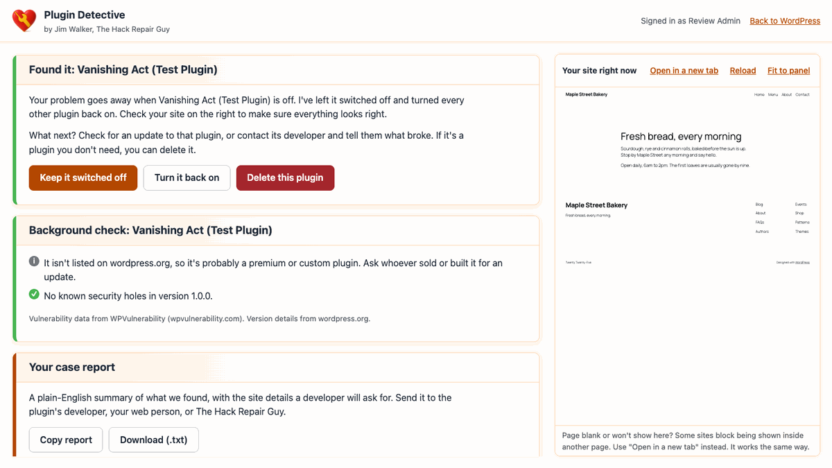Found it: the problem plugin