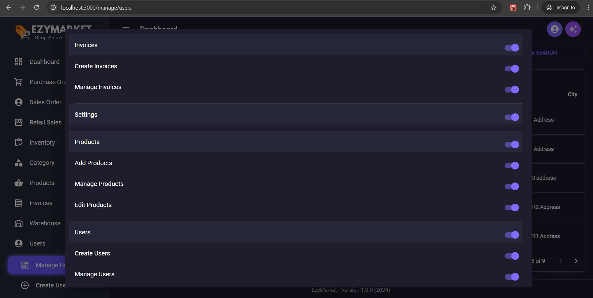 User Access Level and Module Urls Permission