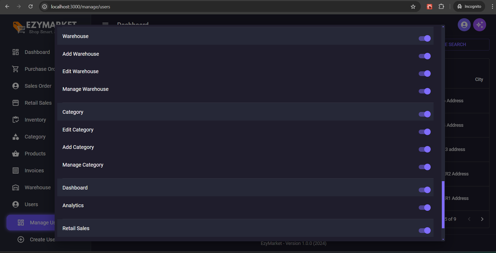 User Access Level and Module Urls Permission