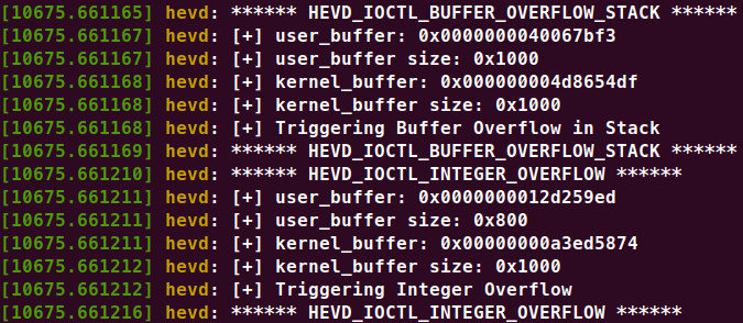 Linux HEVD Driver IOTCL Log