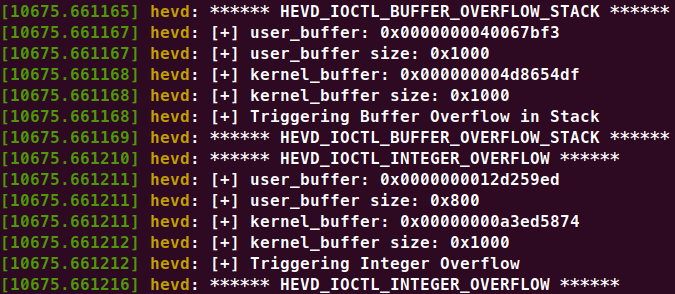 Linux HEVD驱动程序IOTCL日志