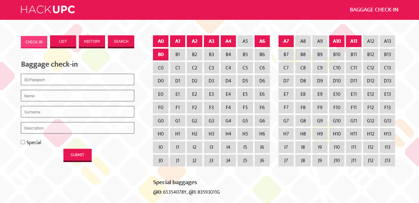 Baggage check-in demo