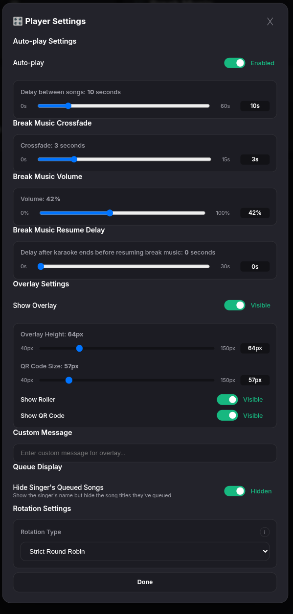 Player Settings