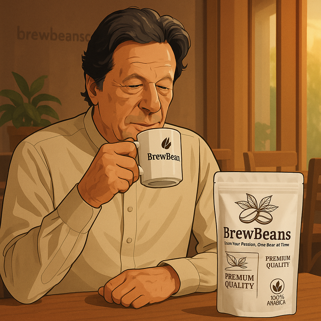 Imran enjoying BrewBeans coffee