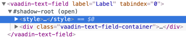 vaadin-text-field shadow DOM