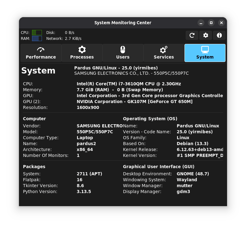 System Monitoring Center