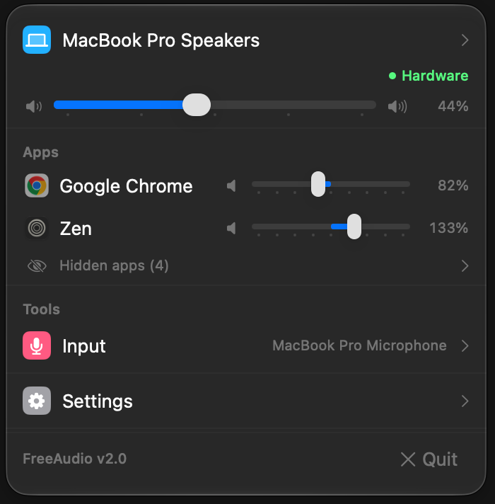 FreeAudio (hakanotal) screenshot 2