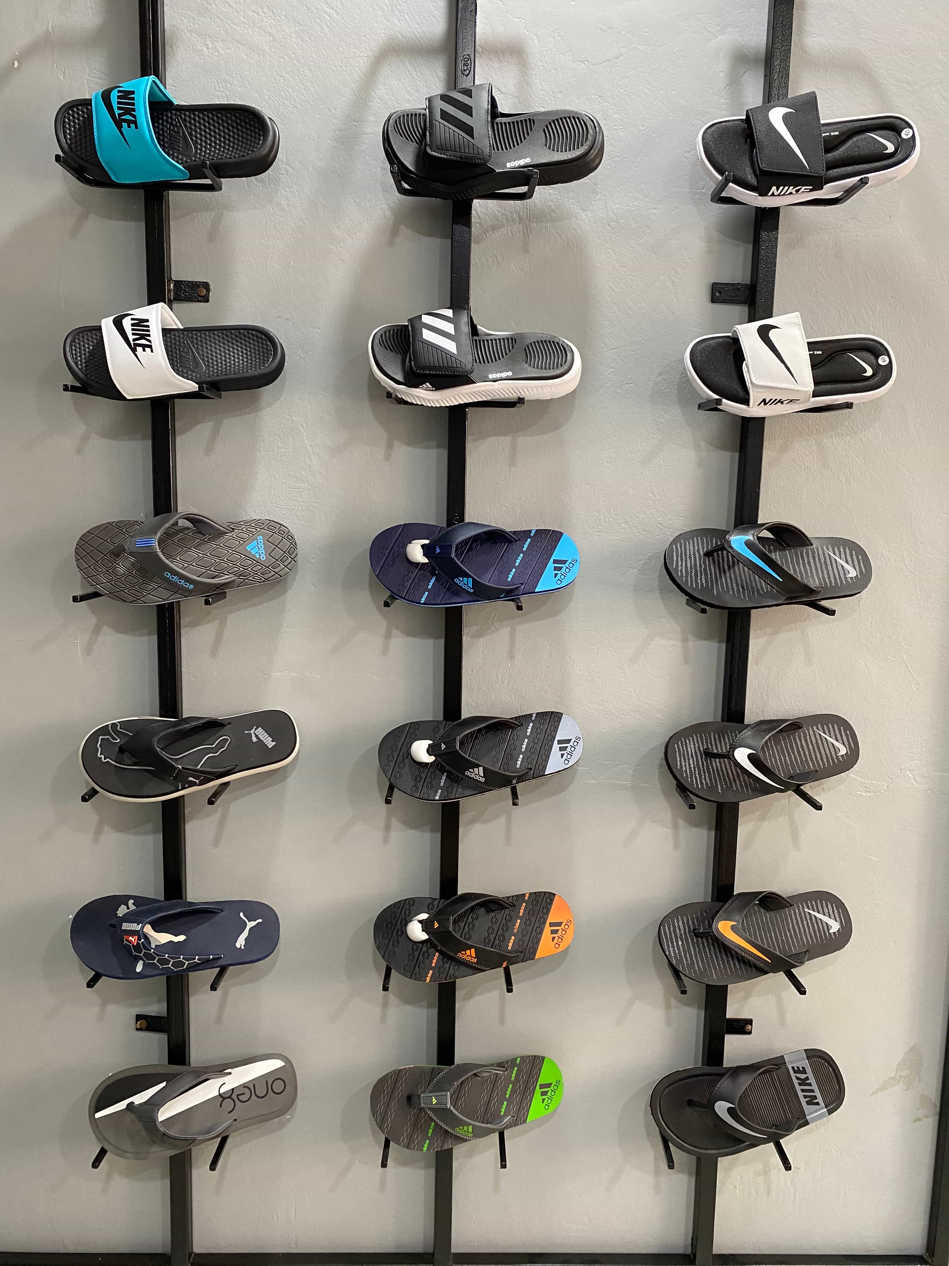 Sandals on display at The Velvet Shoes