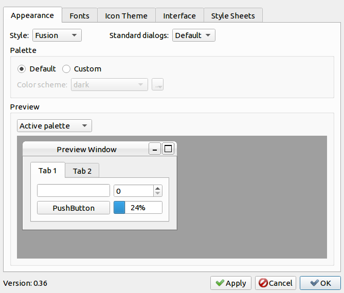 Qt5 Configuration Utility