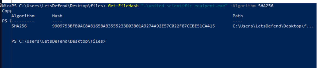 PowerShell 文件哈希