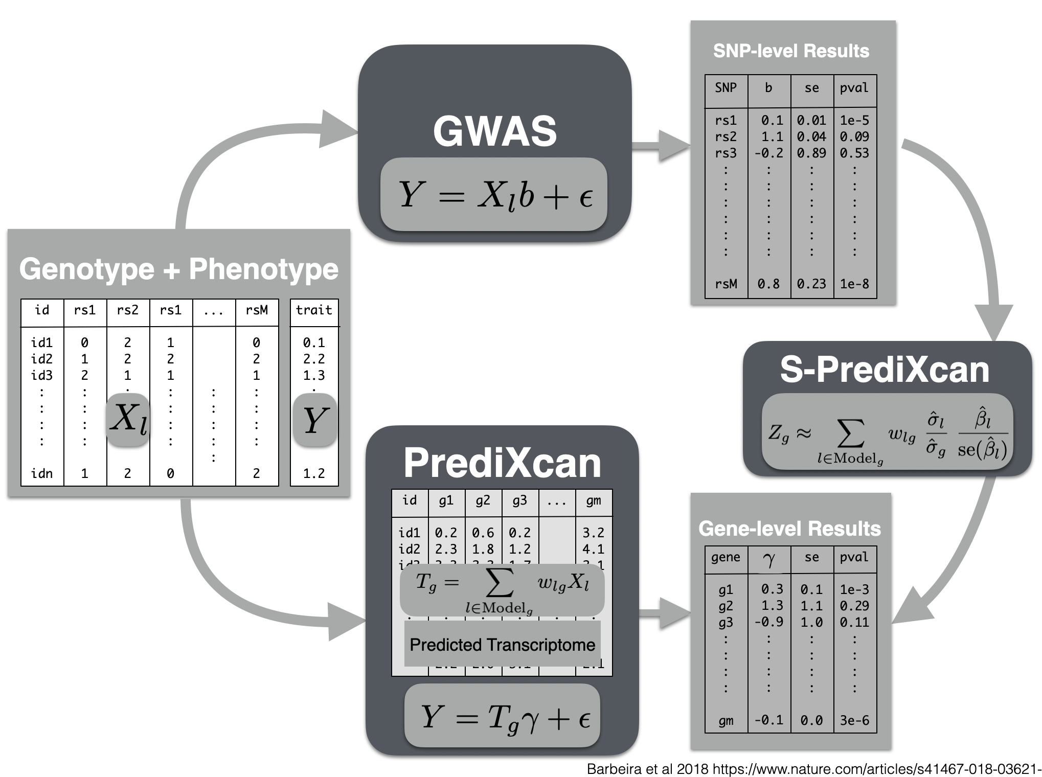 Visual summary of s-predixcan