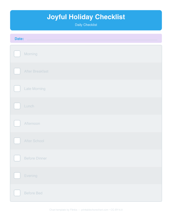 Joyful Holiday Checklist preview