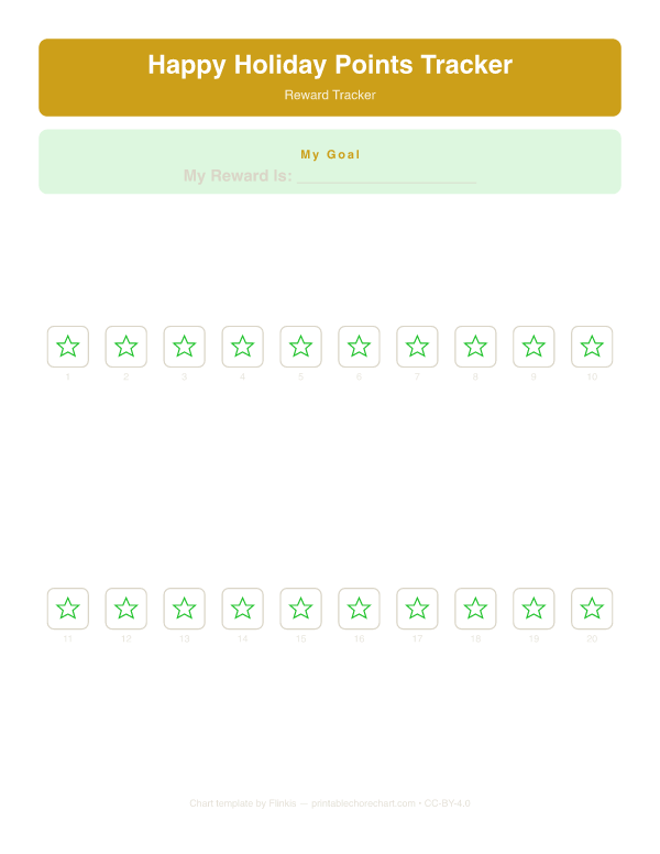 Happy Holiday Points Tracker preview