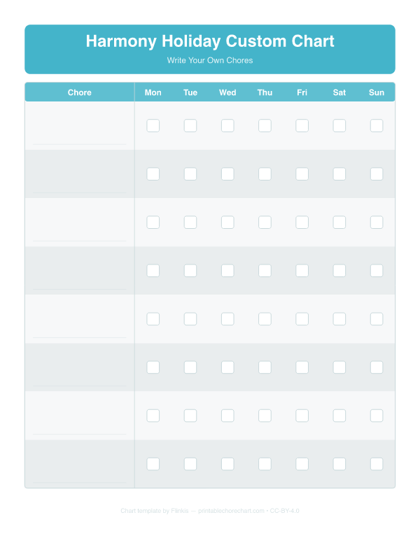 Harmony Holiday Custom Chart preview