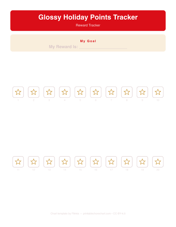 Glossy Holiday Points Tracker preview
