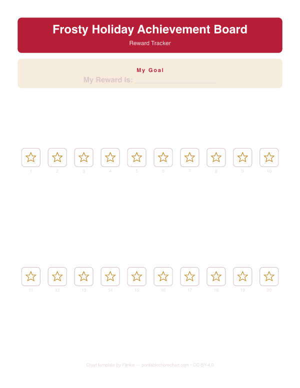 Frosty Holiday Achievement Board preview